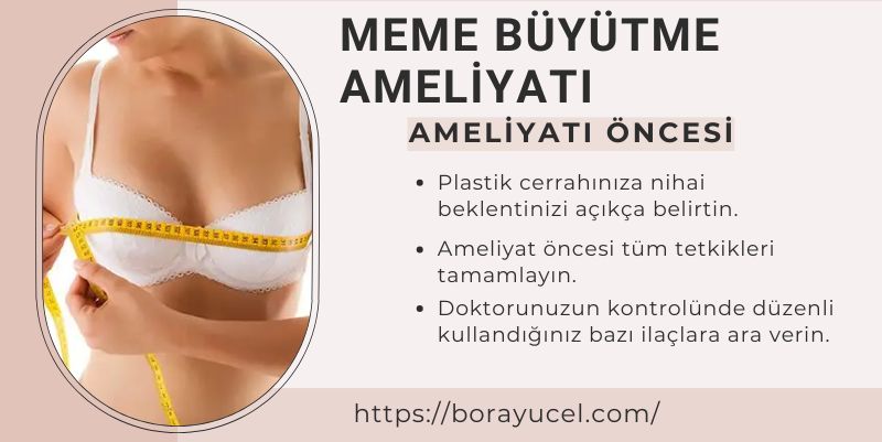 Antalya Meme büyütme ameliyatı öncesi